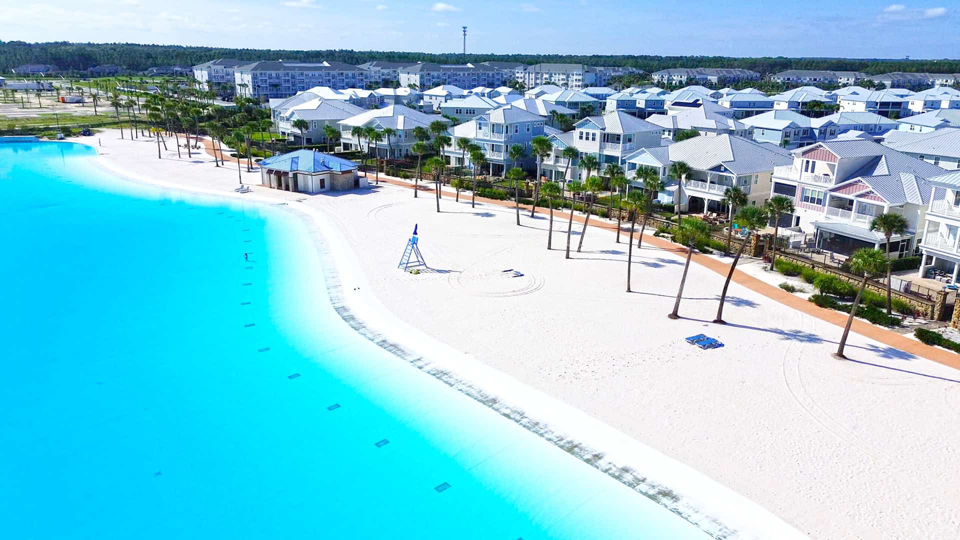 Beachwalk community overlooking the Crystal Lagoon beach